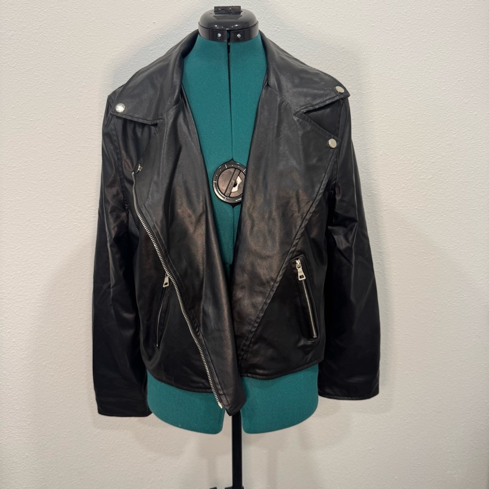 Boohoo Black Faux Leather Jacket
